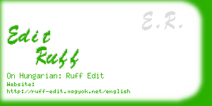 edit ruff business card